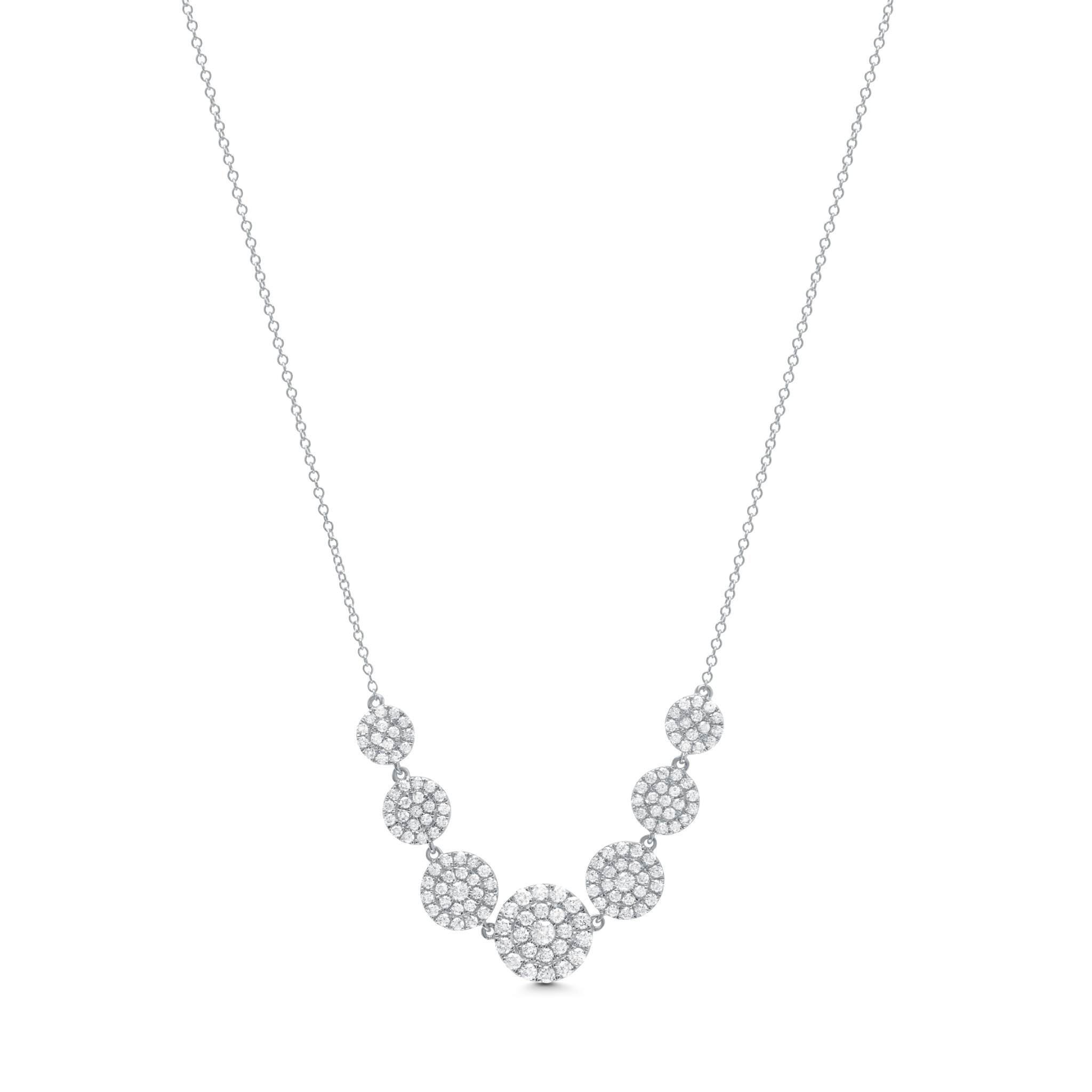 Graziela Gems - Necklace - Diamond Cascade Necklace - White