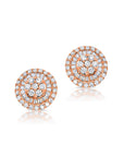 Graziela Gems - Diamond Small Pizza Earrings - Rose
