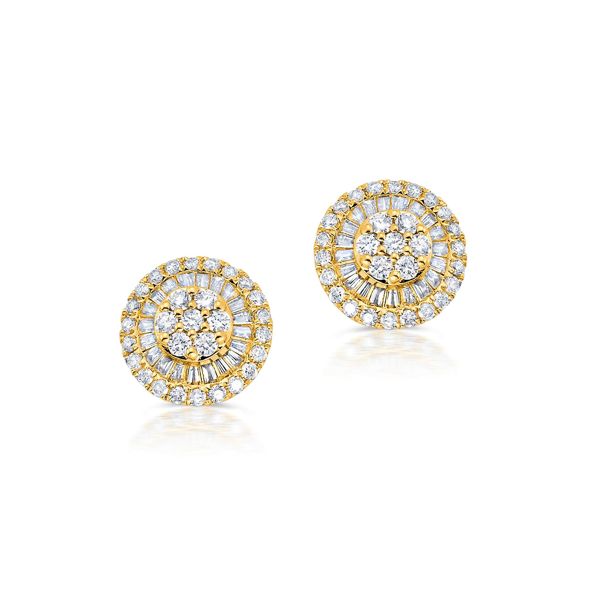 Graziela Gems - Diamond Small Pizza Earrings - Yellow