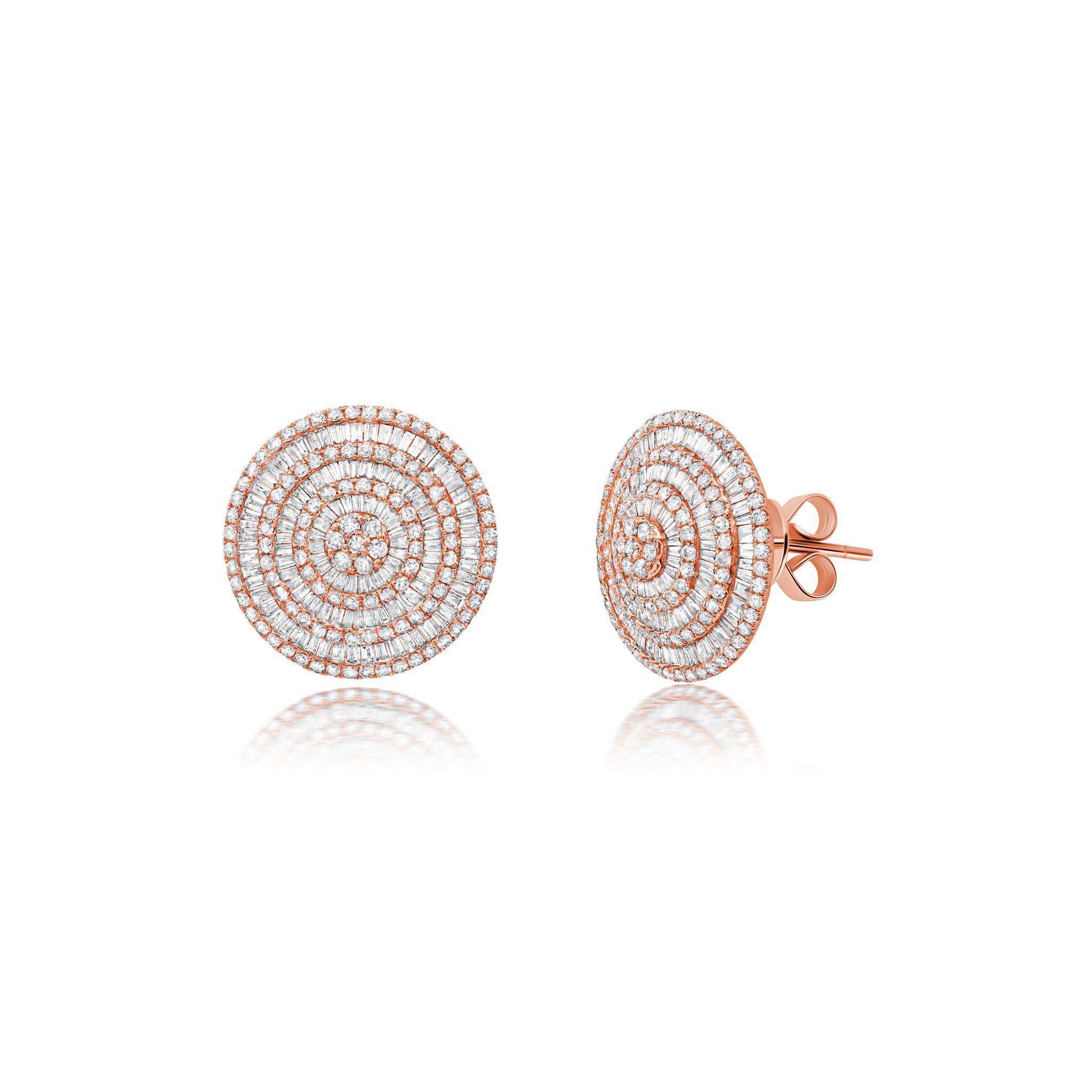 Graziela Gems - Diamond Extra Large Pizza Earrings - 