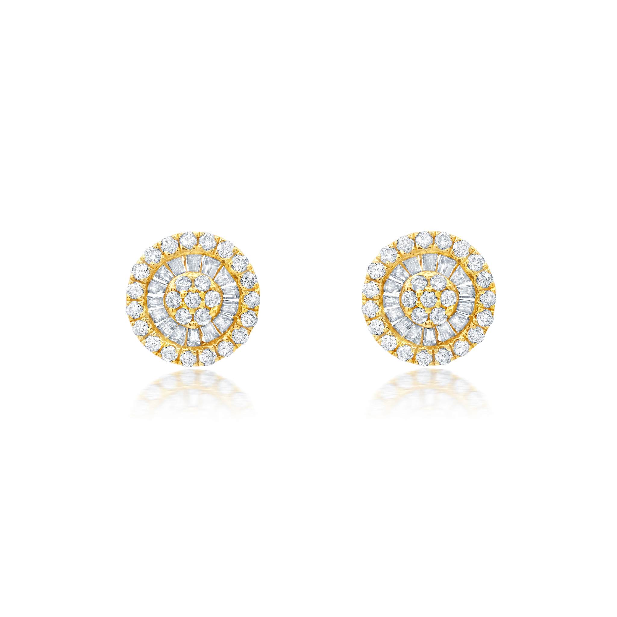Graziela Gems - Diamond Tiny Pizza Earrings - Yellow Gold
