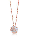 Graziela Gems - Necklace - Diamond Small Pizza Necklace - Rose Gold