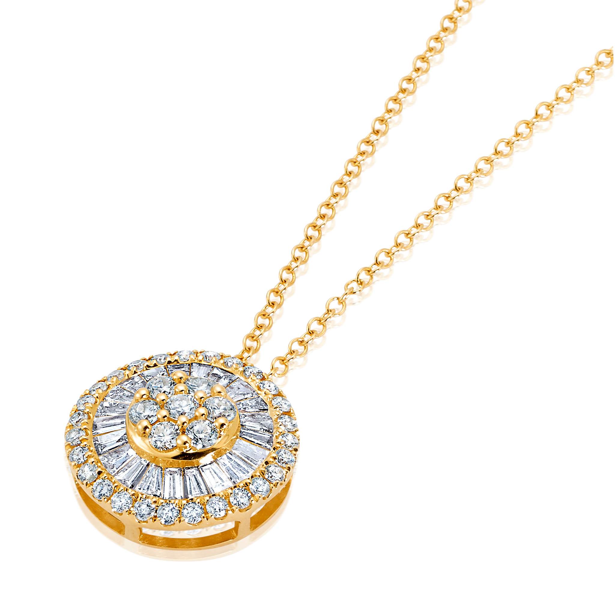 Graziela Gems - Necklace - Diamond Medium Pizza Necklace - 
