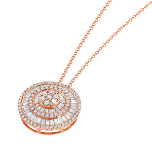 Graziela Gems - Necklace - Diamond Large Pizza Necklace - 