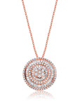 Graziela Gems - Necklace - Diamond Large Pizza Necklace - Rose Gold