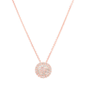 Graziela Gems - Necklace - Diamond Tiny Pizza Necklace - Rose Gold