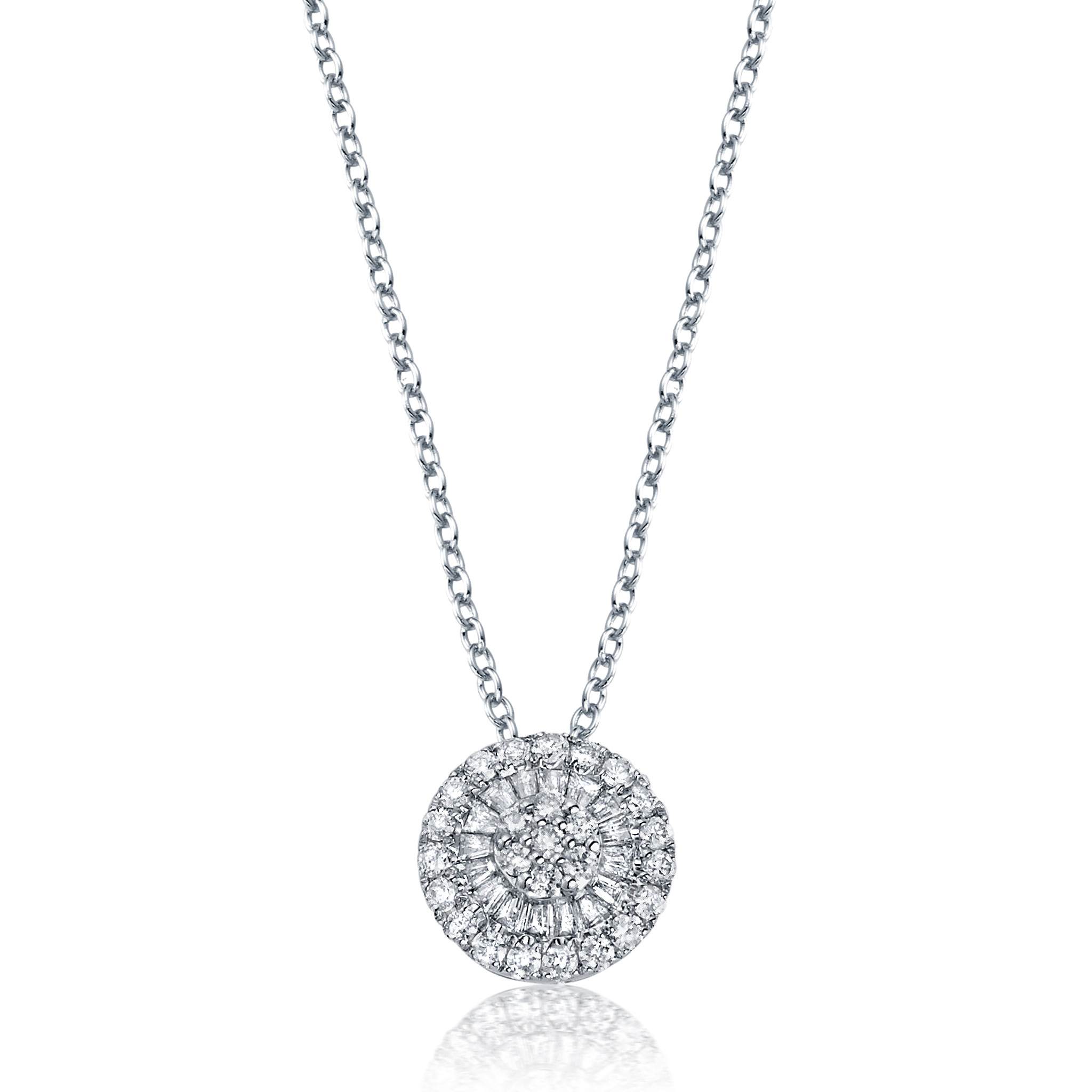 Graziela Gems - Necklace - Diamond Tiny Pizza Necklace - White Gold