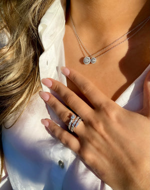 Diamond Tiny Pizza Necklace
