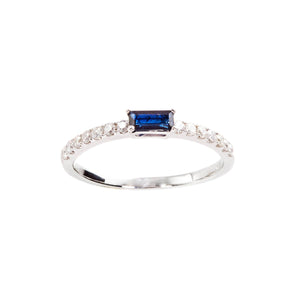 Baby Sapphire Baguette Band Ring