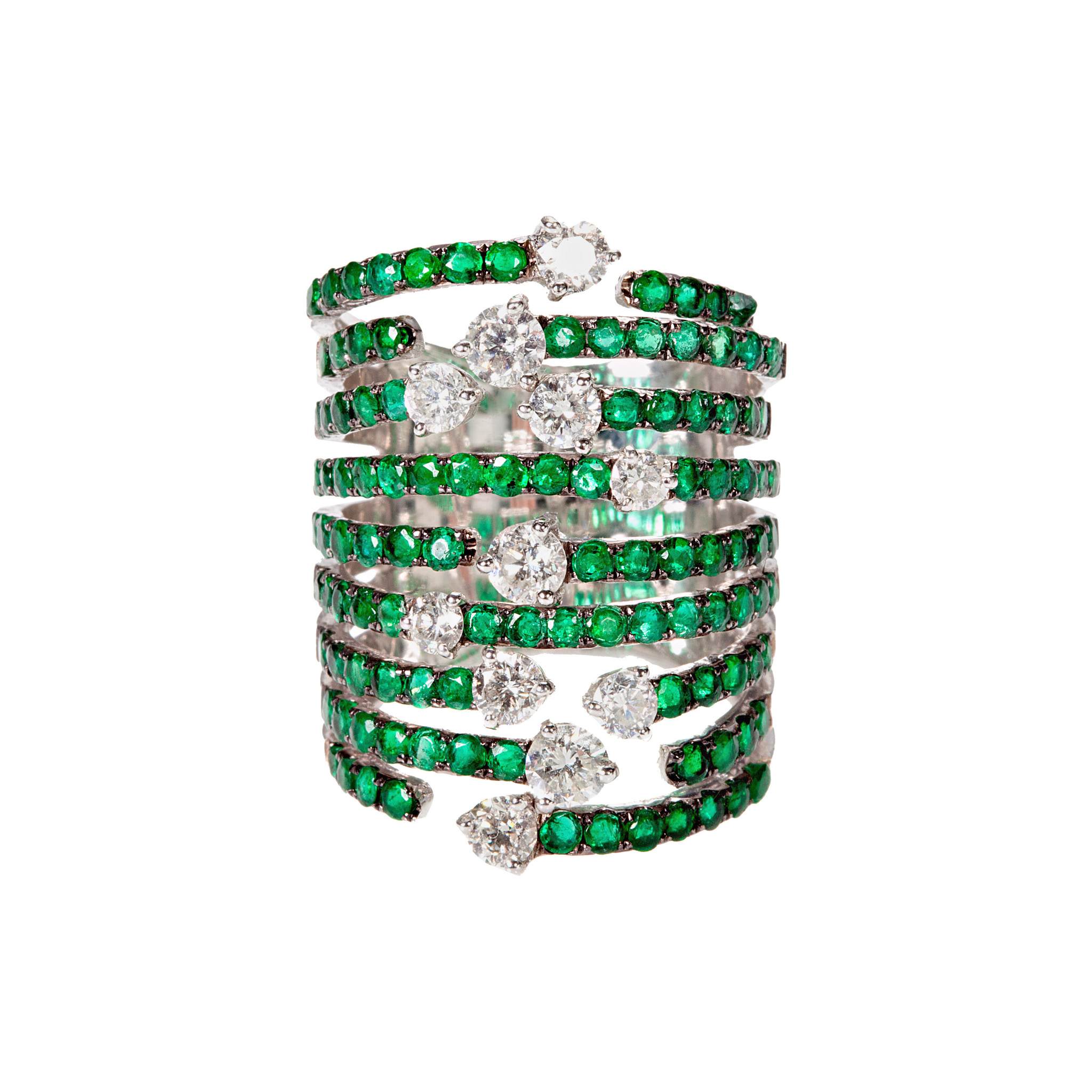 Emerald Cage Ring