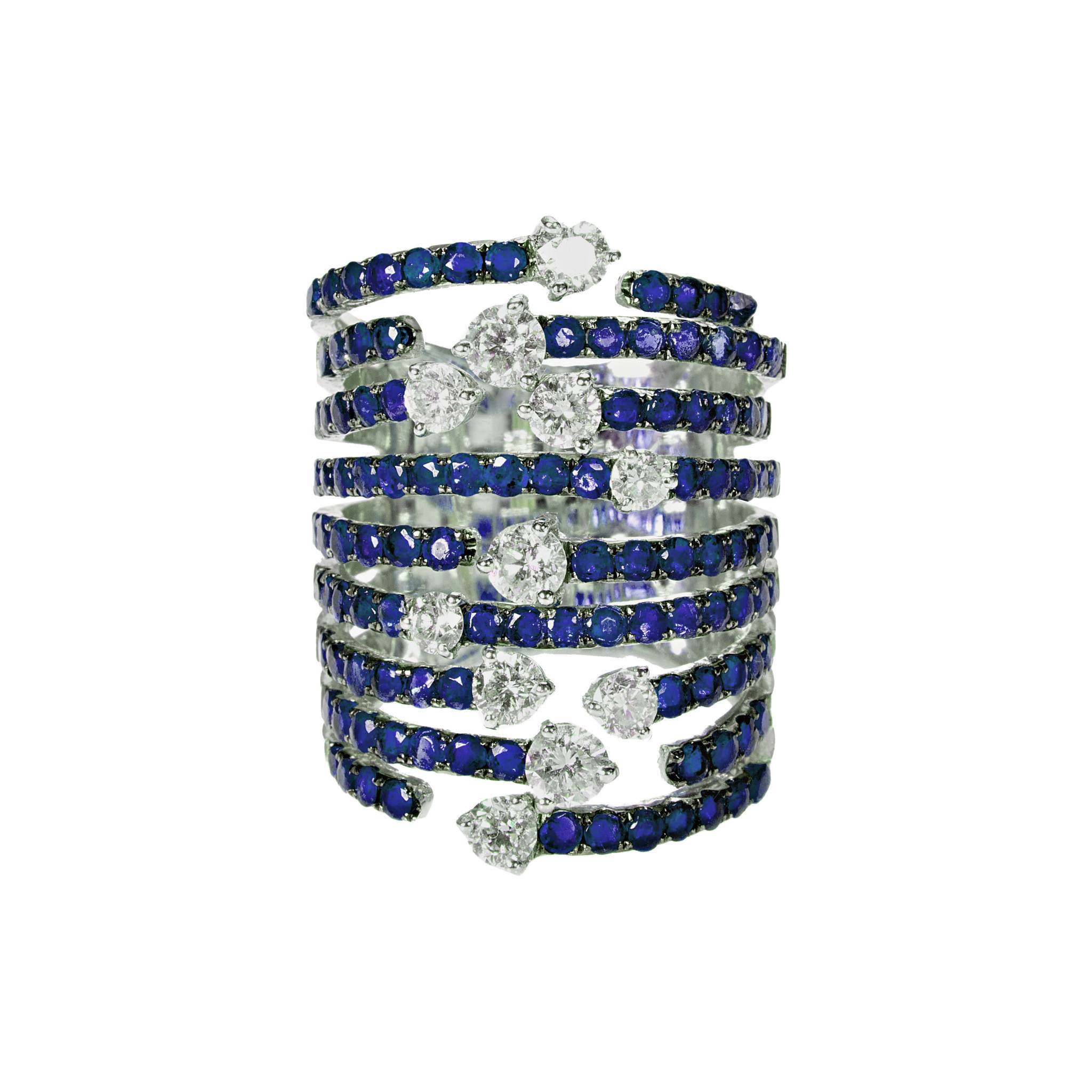 Sapphire Cage Ring