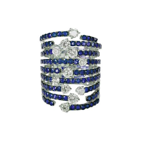 Beach Sapphire Aquamarine Platinum Bracelet