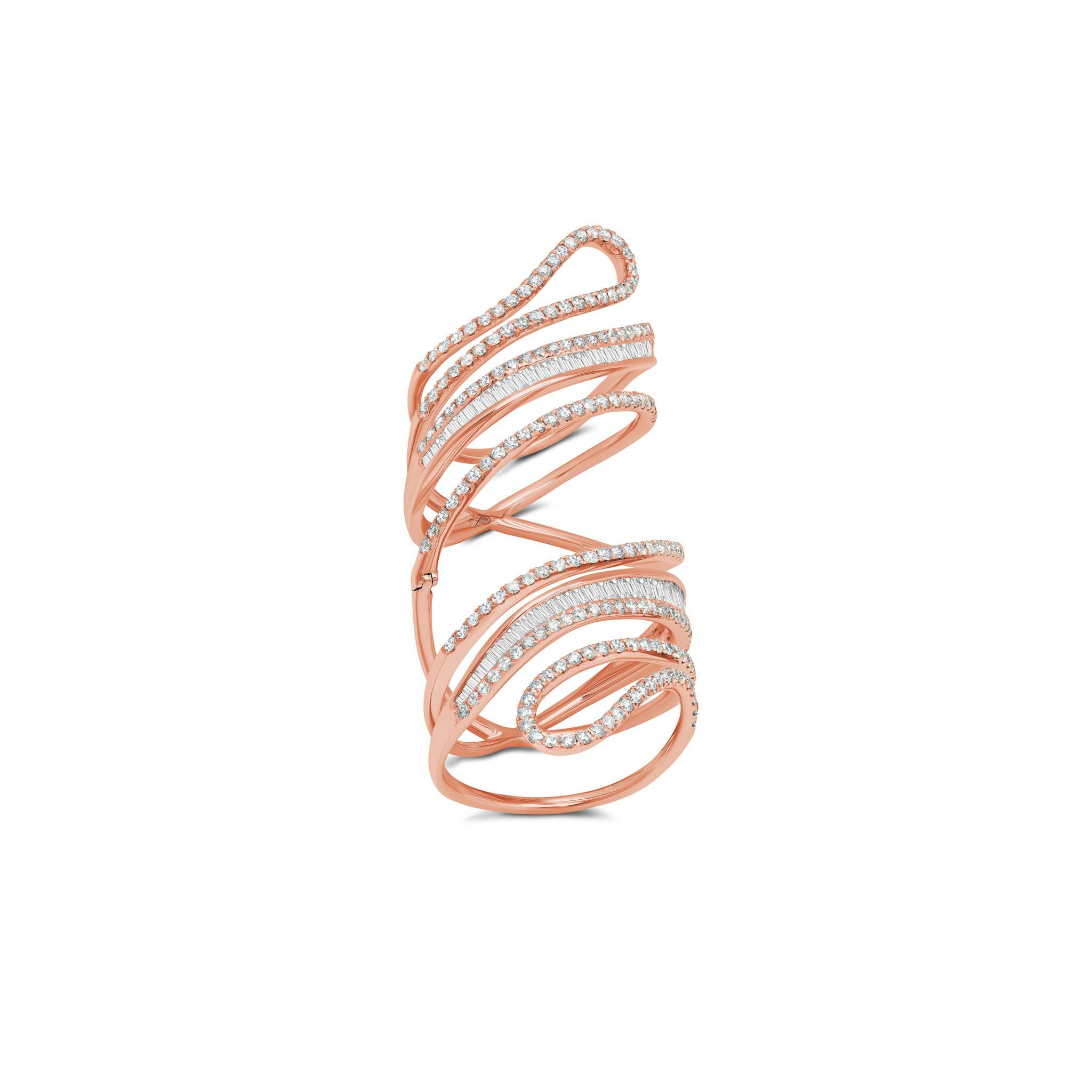 Hinged Diamond Paisley Ring