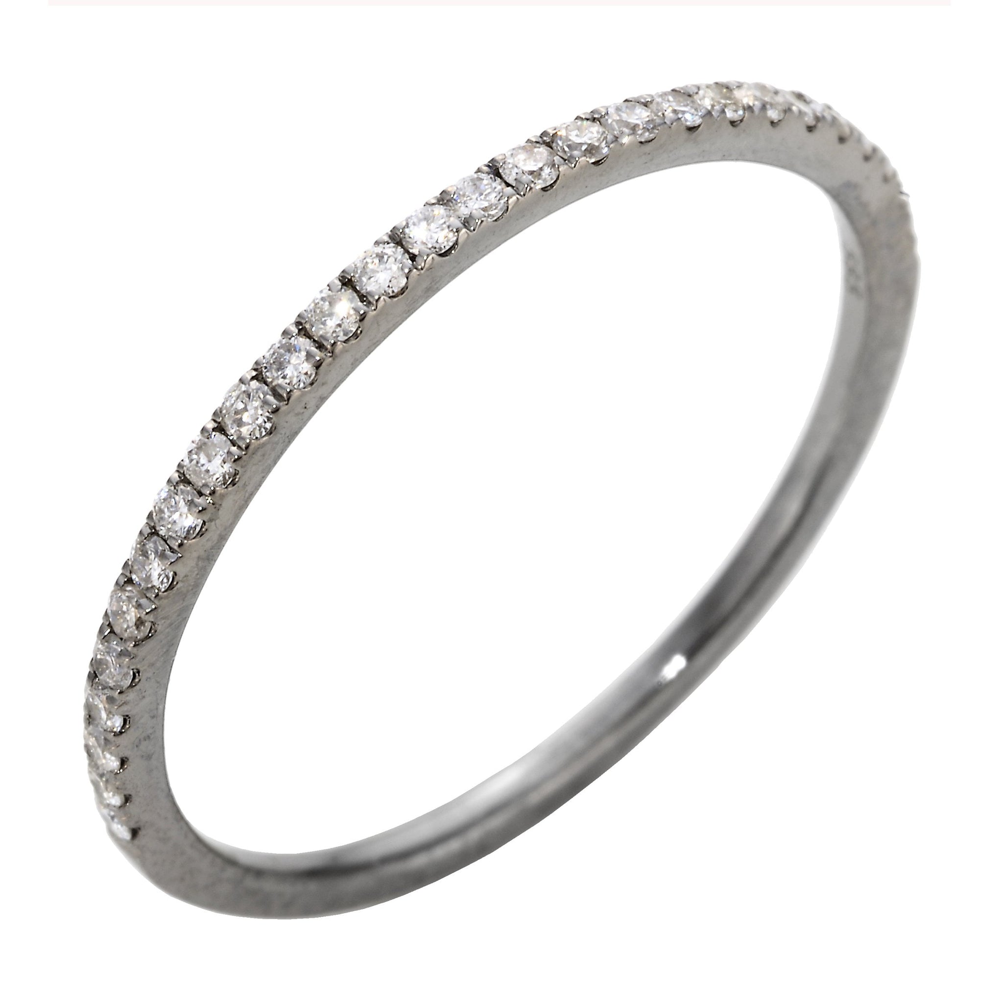 Baby Black & White Half Pave' Band