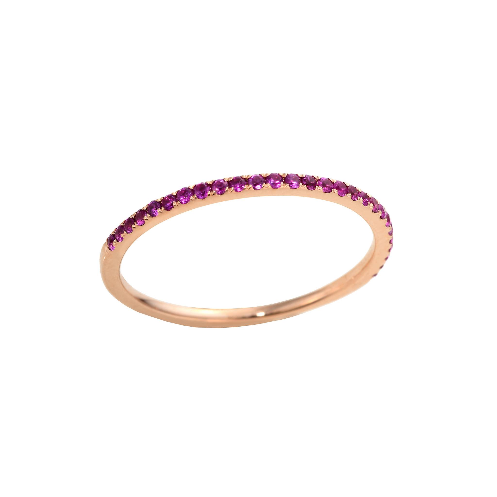 Baby Ruby Half Pave' Band