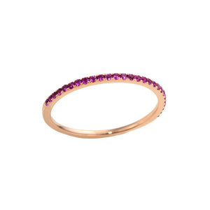 Baby Ruby Half Pave' Band