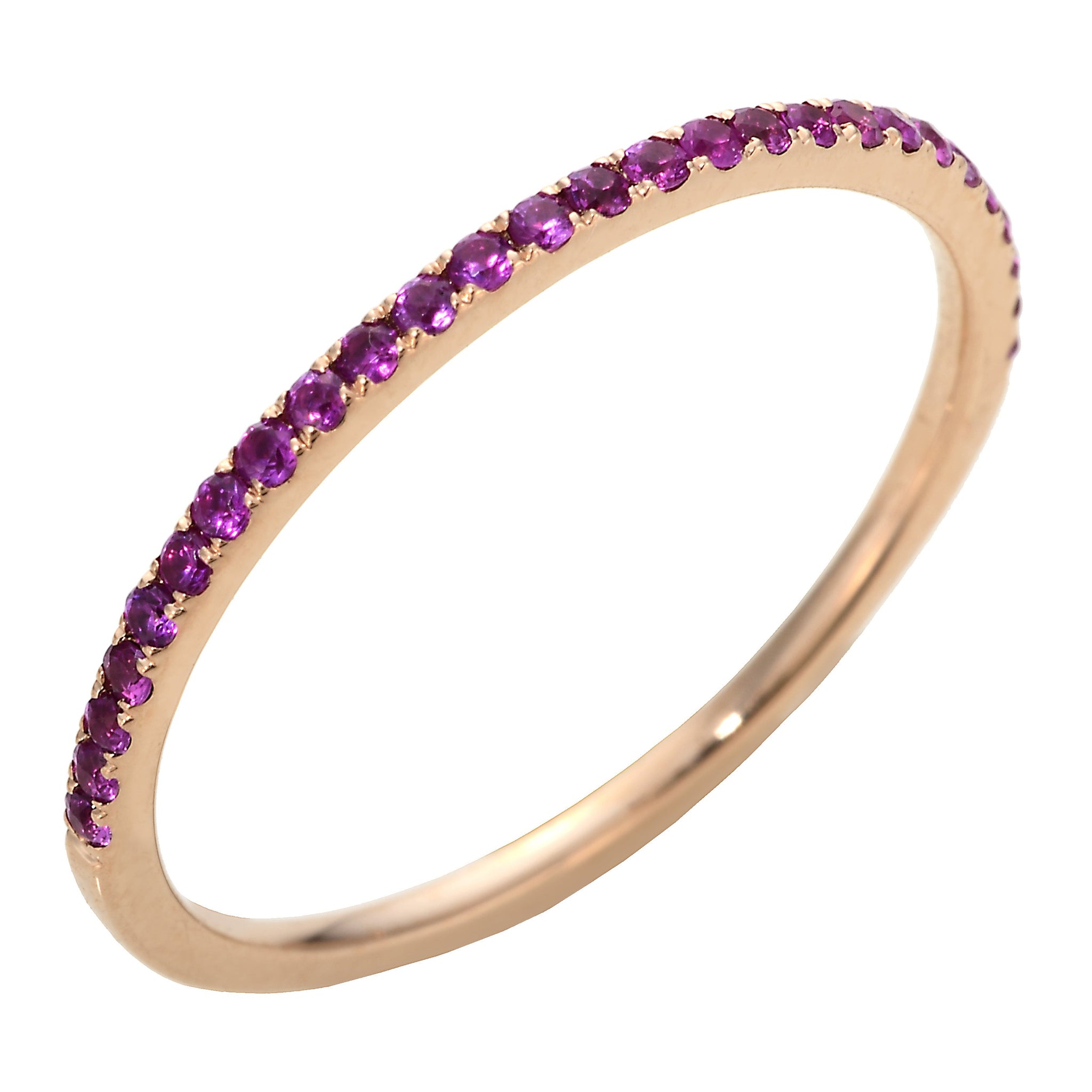 Baby Ruby Half Pave' Band