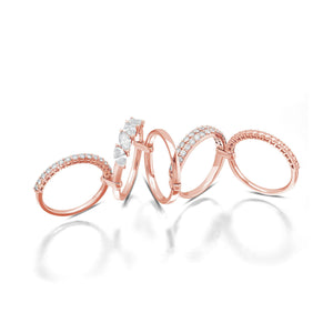 Gold Evolve Marquise 5 Band Ring