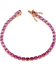 Graziela Gems - Ombre Pink Sapphire Tennis Bracelet - 