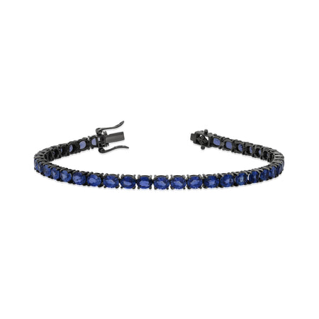 Beach Sapphire Aquamarine Platinum Bracelet