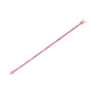 Graziela Gems - Pink Sapphire Tennis Bracelet - 