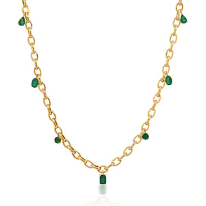 Graziela Gems - Necklace - Emerald Link Necklace - 