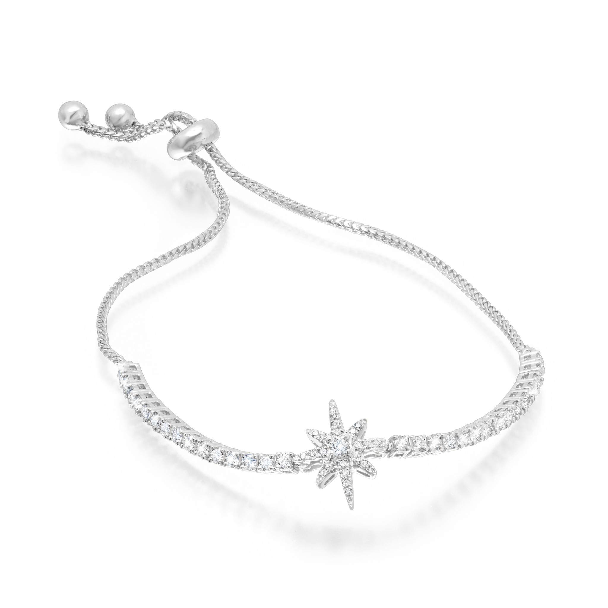 Graziela Gems - Diamond Starburst Bolo Bracelet - 