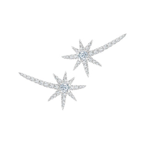 Graziela Gems - Diamond Shooting Starburst Earrings - White Gold