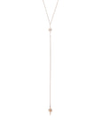 Graziela Gems - Necklace - Diamond Starburst Y-Necklace - Rose Gold