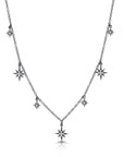Graziela Gems - Necklace - Diamond Starburst Adjustable Necklace - Black