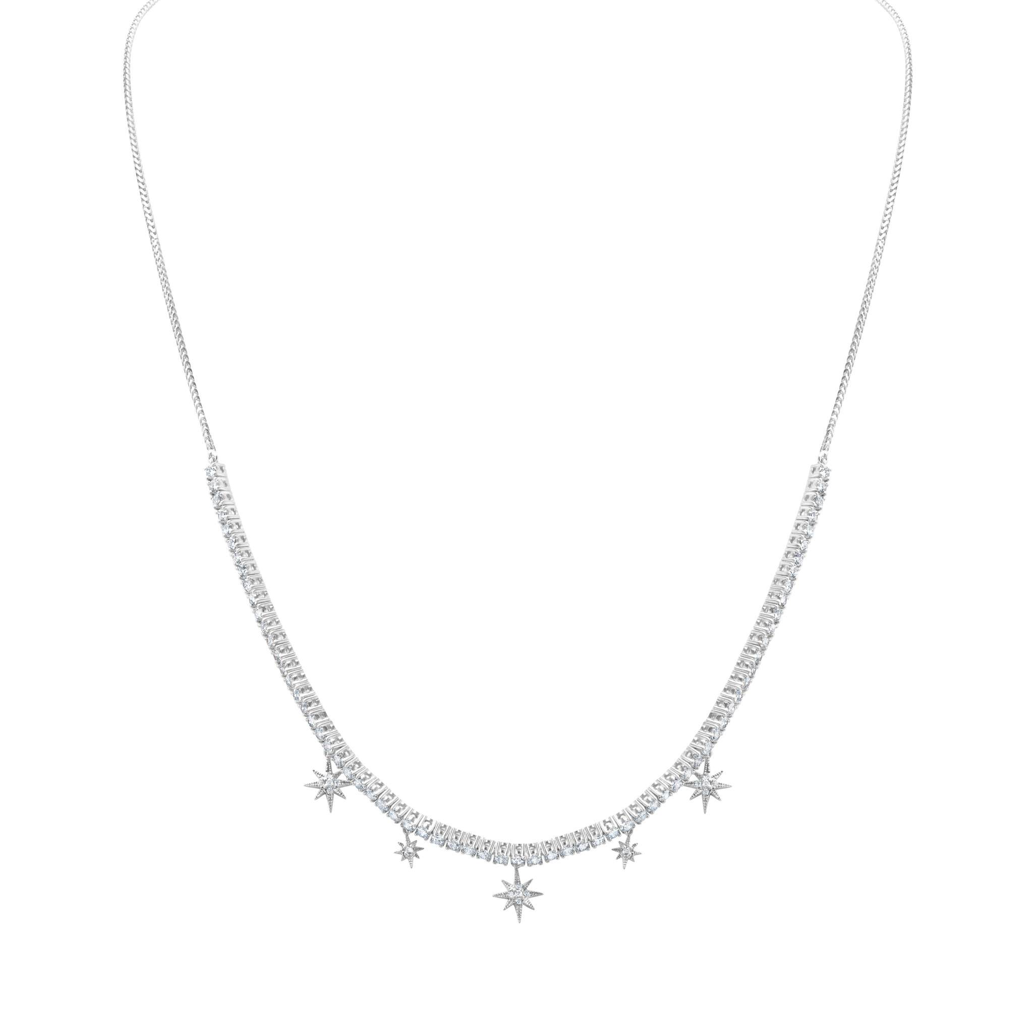 Graziela Gems - Necklace - Diamond Starburst Choker - White Gold