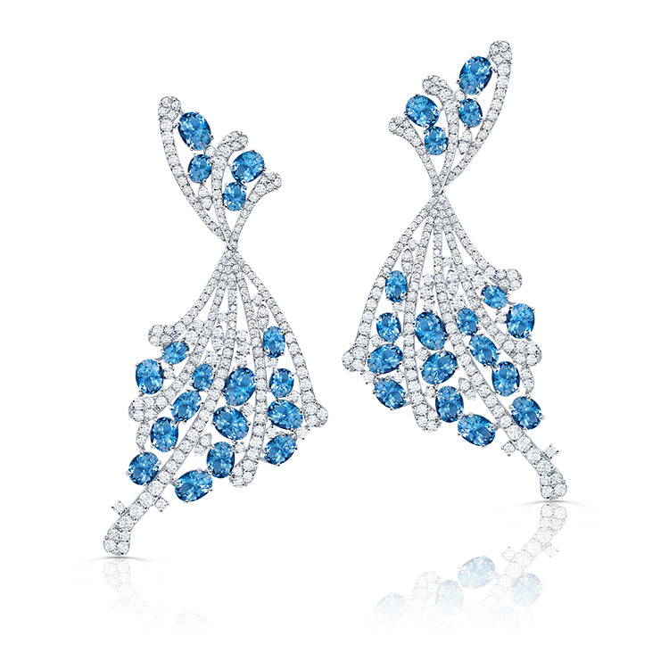 Midnight Aquamarine Earrings