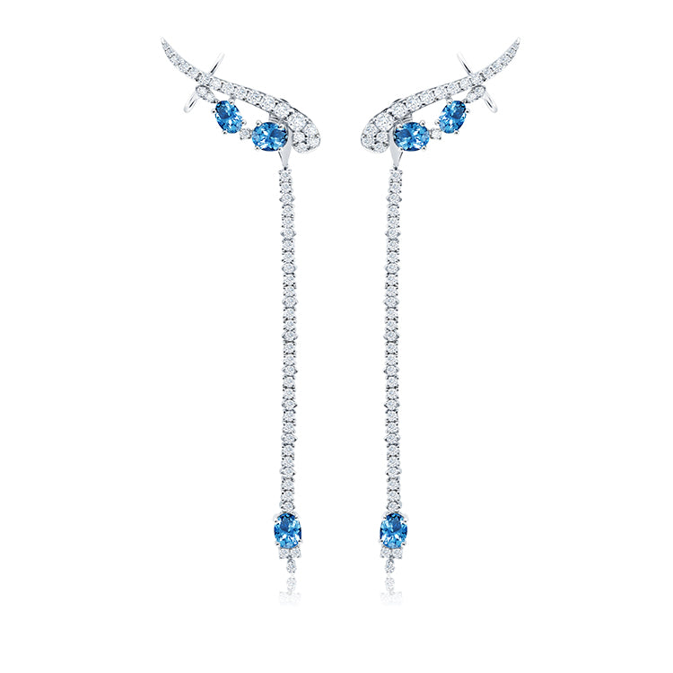 Midnight Aquamarine Earrings