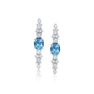 Graziela Gems - Midnight Aquamarine Earrings - 