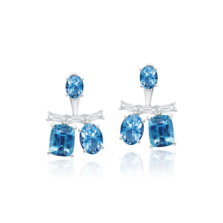 Beach Sapphire Aquamarine Platinum Bracelet