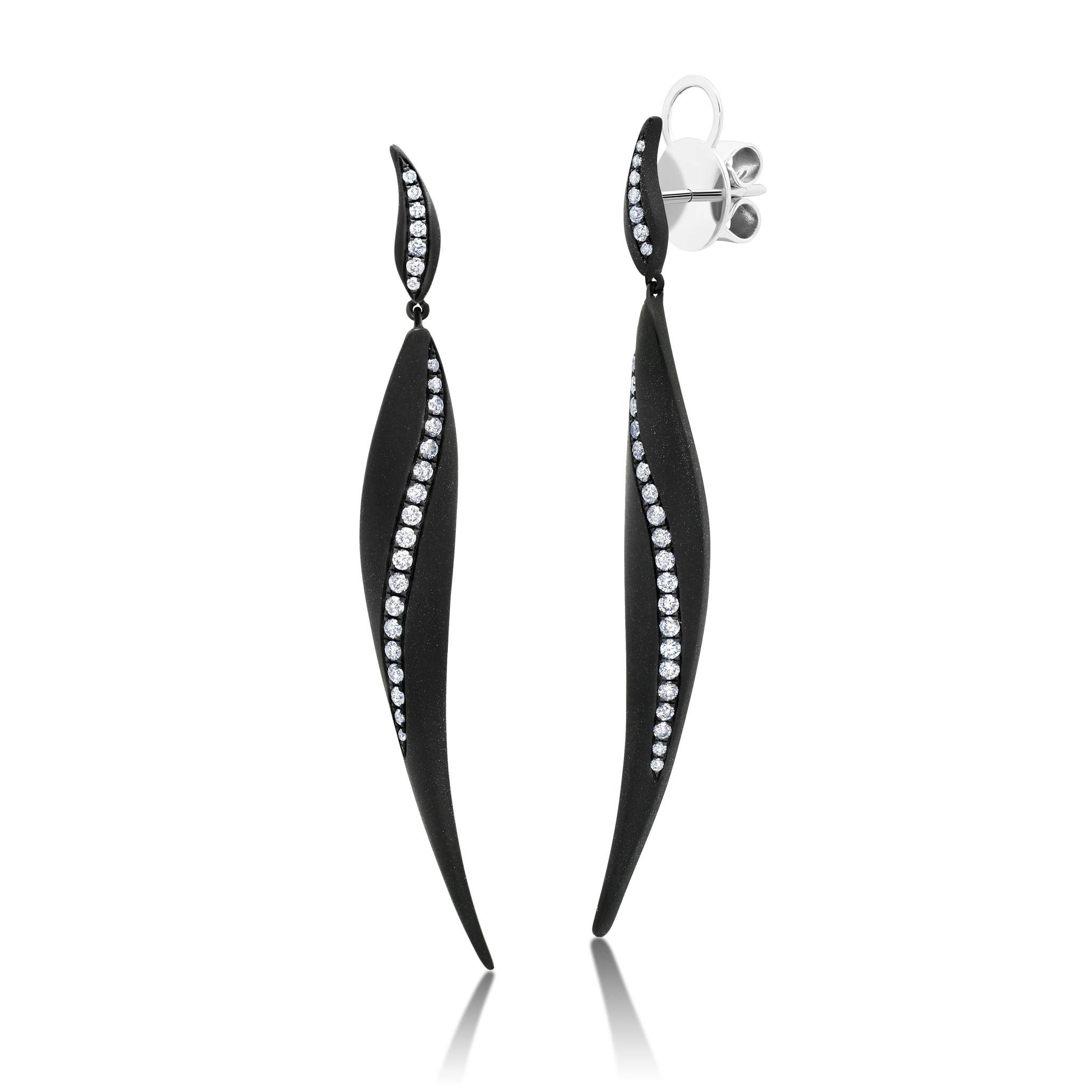 Graziela Gems - Diamond Titanium Earrings - 