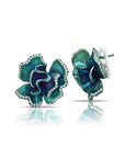 Graziela Gems - Green Titanium Flower Earrings - 