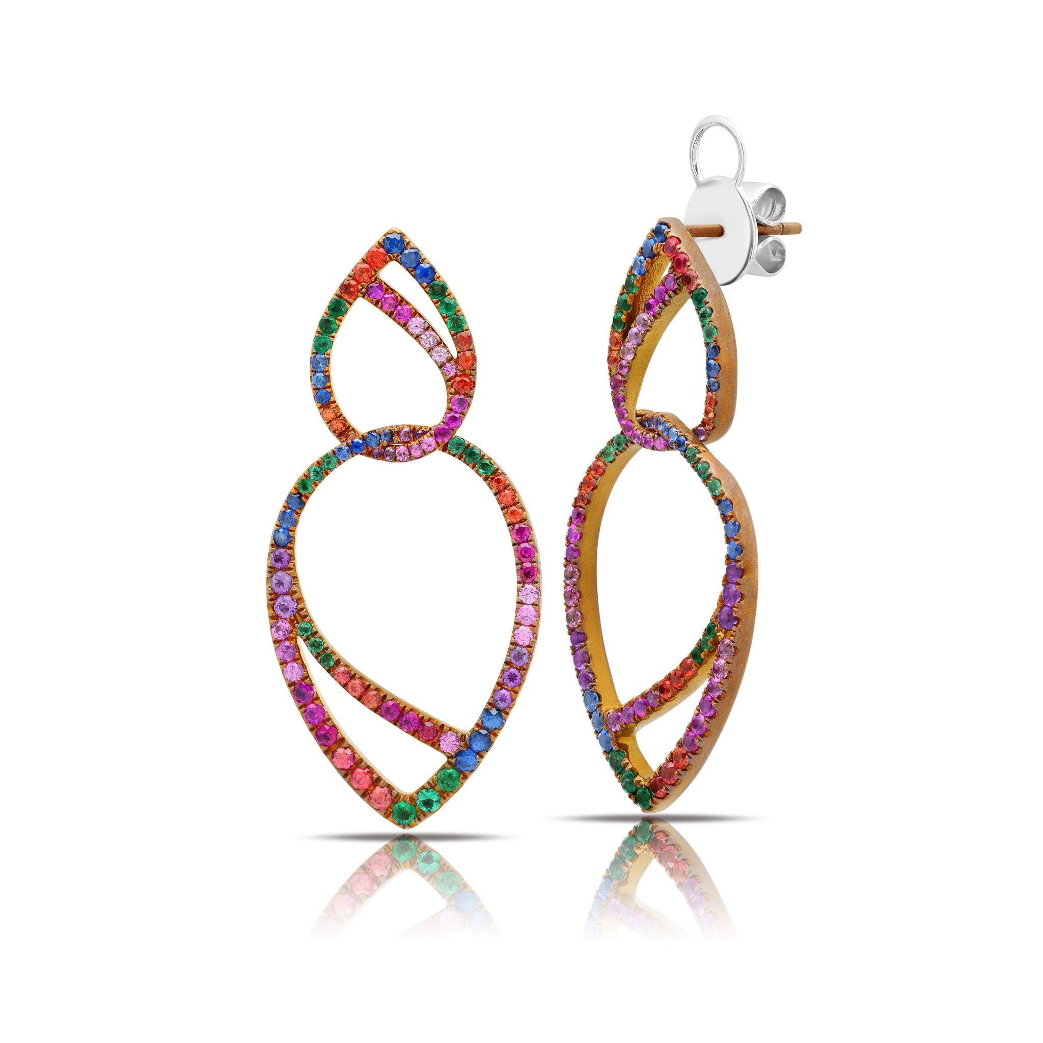 Graziela Gems - Rainbow Titanium Earrings - 