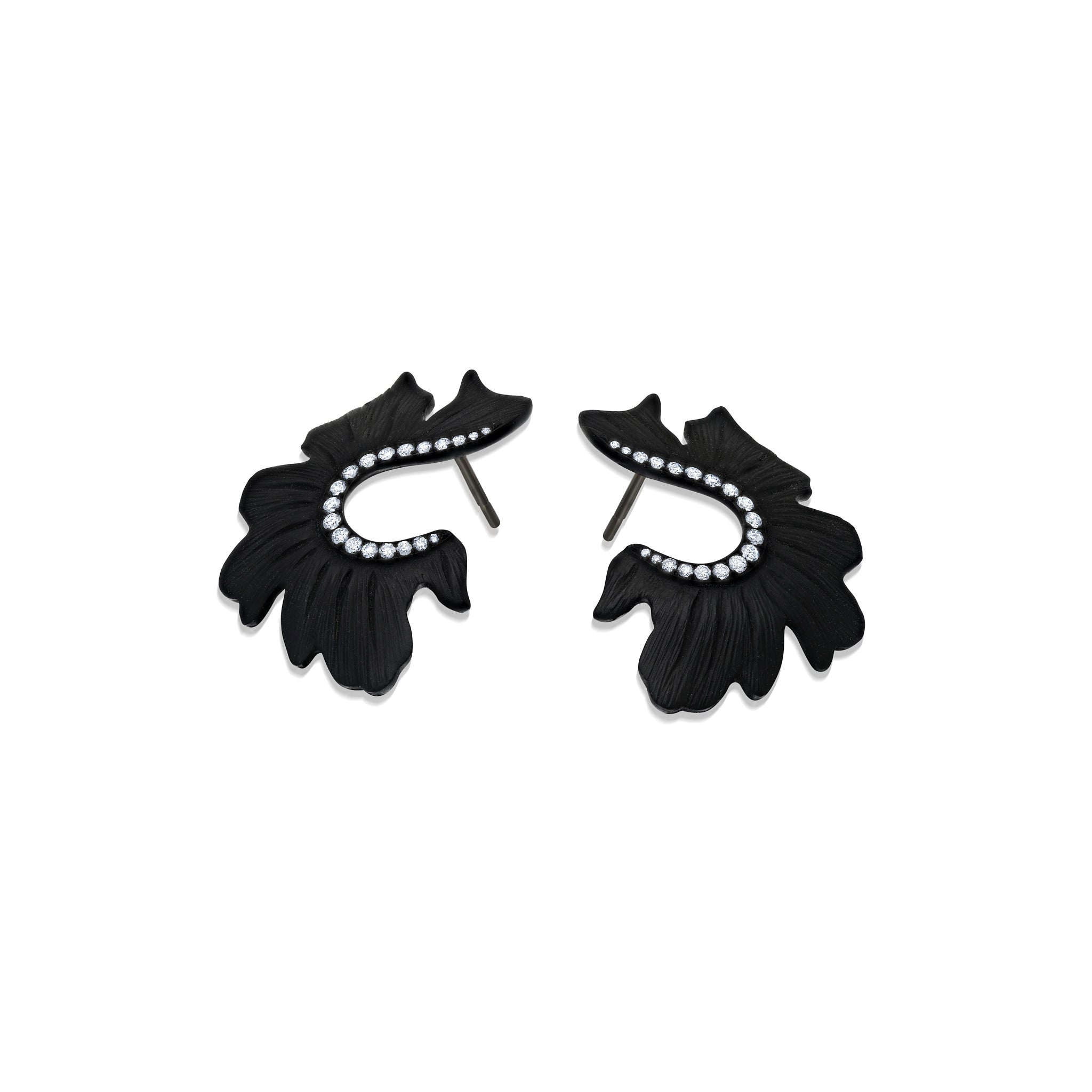 Matte Black Titanium Earrings