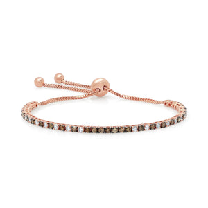 Graziela Gems - Diamond Bolo Bracelet in Brown & White - 