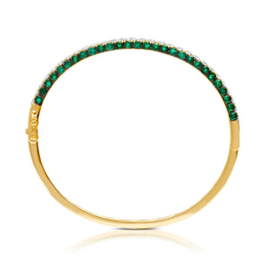 Graziela Gems - 3 Sided Emerald Bangle - 
