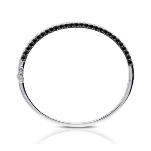 Graziela Gems - 3 Sided Black & White Diamond Bangle - 