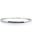 Graziela Gems - Blue Sapphire and White Diamond Wrap Bracelet - 