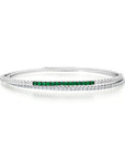 Graziela Gems - Emerald and White Diamond Wrap Bracelet - 