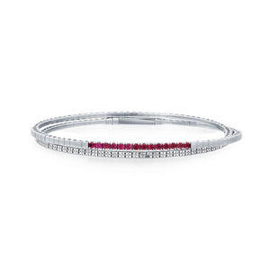 Ruby and White Diamond Wrap Bracelet