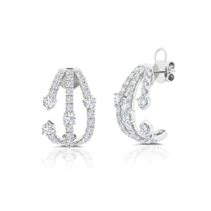 Graziela Gems - Diamond Cage Earrings - White Gold