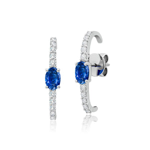 Graziela Gems - Sapphire & Diamond Cage Ear Cuffs - 