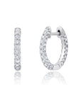 Graziela Gems - .85ct Diamond 3 Sided Huggie Earrings - White Gold