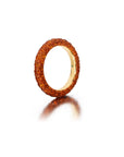 Citrine & Orange Rhodium 3 Sided Ring