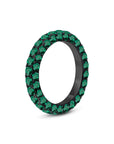 Emerald 3 Sided Band Ring